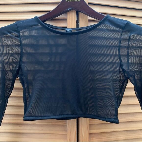 Naked Wardrobe Sheer Swim Crop Top XS - Picture 3 of 5